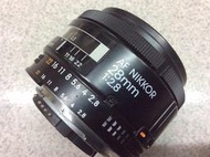 [保固一年] [ 高雄明豐] 尼康 NIKON AF NIKKOR 28mm F2.8 定焦廣角鏡頭 日本製 實用品