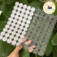 100 Handmade 1.5 cm Diameter Clear White Round Spike Tape