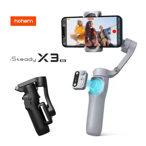 Hohem iSteady X3 SE Gimbal Stabilizer for iPhone Portable Foldable 3-Axis Phones Gimbal with Detacha