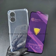 Oppo A17/ A17K / OPPO A17K / OPPO A17 / A17k Case and Tempered Glass - Shockproof Transparent Type