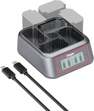 King Ma NP-FZ100 Battery Charger,4 Channel for Camera Battery Charger,45W PD Fast Charging with LED 