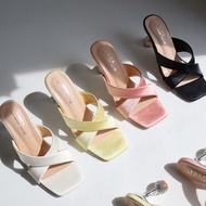 YOURSHOES N39/3.3 Inch High Heels Satin Shoes Party Heels for Women Kasut Perempuan Heels