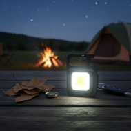 Portable Strong Light Keychain, Rechargeable Magnetic Flashlight for Outdoor Emergencies  Rantai Kun