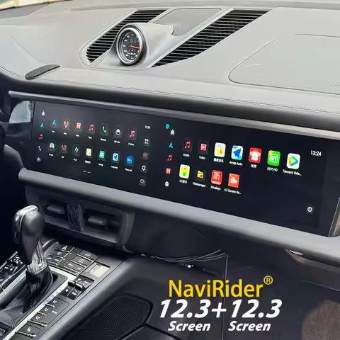 12.3inch Dual Android Screen For Porsche Macan 2011-2017 8G+256GB 2din Car GPS Multimedia Video Play