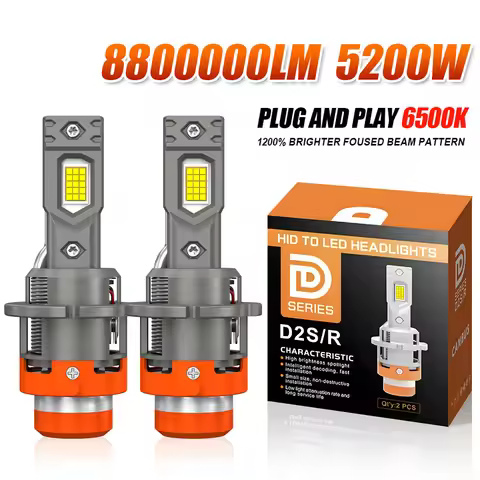 D4S D2S LED Headlights Canbus 1:1 HID D1S D3S D1R D2R D3R D4R Auto Lamp 8800000LM 5200W Plug&Play Tu