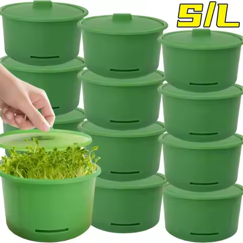Stackable Bean Sprout Nursery Pots Split Efficient Sprouting Tray Ventilated Soilless Cultivation Po
