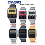 Casio Edgy Collection CA-500WEGG-1B / CA-500WEG-1A / CA-500WE-1A Stainless Steel Calculator Watch - 