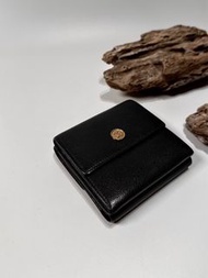 找款私訊‼️Chanel vintage 日本二手 中古復古古董 經典logo 黑色皮革 皮夾 零錢包 中夾 短夾