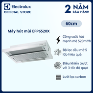 [Giao lắp 0Đ] Máy hút mùi Electrolux dạng kéo bằng thép không gỉ 60cm EFP6520X Công suất hút mạnh mẽ