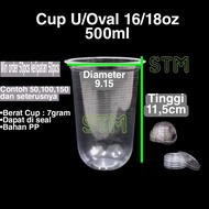 16/18oz 7gr Plastic Cup with convex/flat lid
