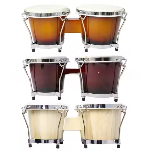 Cross-border Direct Sales, Linden Bongo Drum Raw Cowhide Drum Surface Hand Beat Drum Set Bag 7 Inche
