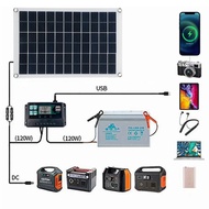 Solar Power Supply 12V 20W Solar Panel Outdoor Camping Boat Car Solar Panel Charger Emergency Power Supply