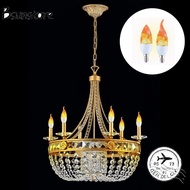 BSUNSTORE LED Flame Light Bulbs, Plastic Chandelier Base Candle Fire Light Bulb, Special Design E14 