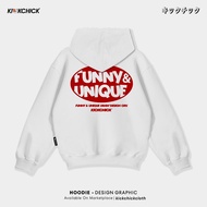 Kickchick Hoodie Funny White | Jaket Lengan Panjang | Outerwear | KC-HD134