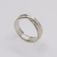 Handmade silver triple wraparound front cross ring (STR0009)