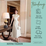 Huong Fashion pearl silk lace dress