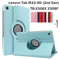 Lenovo Tab M10 HD (2nd Gen) TB-X306X X306F 10.1" 360 Rotating Tablet Funda Flip Stand PU Leather Cover Case
