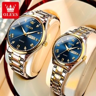 OLEVS Couple Watch Set Original Brand 2023 Sale Waterproof Fashion Stainless Steel Casual Imported Q