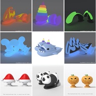 Shark Slippers Accessories Luminous Shark Fin Accessories Unicorn Pumpkin Hat Panda Flame Accessorie