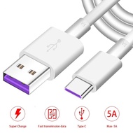 Reusable White 5A USB Huawei 3.1 Type-C Cable Supercharge Fast Quick Charging Date Cable 1m For Huawei P30 P20 Mate 30 20 Pro