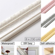 Self-Adhesive Wall Trim Line Skirting Border Wainscoting foam