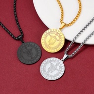 U7 Pewter Talisman for Honor and Riches Pendant Necklace Stainless Steel Goddess Wiccan Jewelry Paga