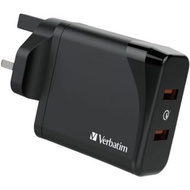 Verbatim 36W Dual Ports QC 3.0 USB Charger 充電器 66346