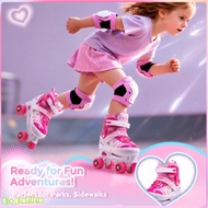 Roller Skate Shoes for Kids Adjustable Quad Skates Roller Blades Skate Shoes for Girls Boys