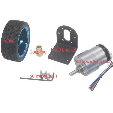 JGB37-520 Encoder Geared Motor Smart Car Motor DC12V Small Engine Tachogenerator 20/37/60/76/110/178