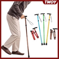 TMOY Walking Cane Elder Cane Adjustable Folding Canes Collapsible Senior Stis Elder Crutches For Mot