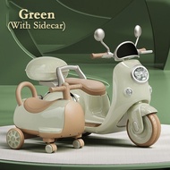 【NEW】SG Ready Stock★Retro Electric Tricycle/Scooter with Sidecar★Fit for 2 Kids√FREE INSTALLATION√1-8yrs√Electric Motorcycle/Motorbike Scooter√Ride On Car√Electric Cars For Kids√Early Learning Toys√Large Battery√Cute Design√Premium Quality