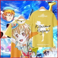YTS BanG Dream ItsMyGO Kitazawa Hagumi Captain Cosplay cloth 3D summer T-shirt Anime Short Sleeve Top MY3
