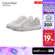 CALVIN KLEIN รองเท้าผ้าใบผู้ชาย Leather Trainers รุ่น YM01123 0LG - สีขาว