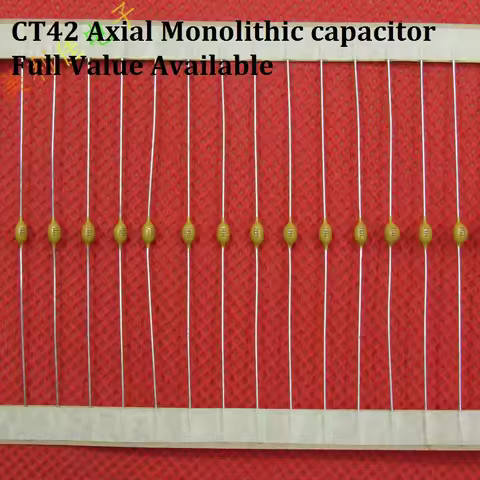 100PC Monolithic Capacitor 50V 474 223 224 105 104 103 102 1NF 10NF 100NF 22NF 220NF 470NF CT42 Axia