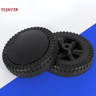 [tishita] 2 Lightweight 15cm (6 Inch) Black Barbecue Wheels for Hand Truck - Easy to Install