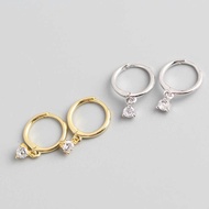 Y H E 0 1 2 8 Trendy Diamond Earrings S Sterling Silver Minimalist I N Style Zircon Ring Female