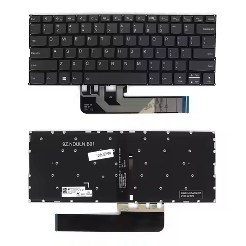 US Laptop Keyboard for Lenovo IdeaPad Yoga 530-14 730-13 S740-14IIL Gray with Backlit and Phone Key