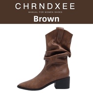 CHRNDXEE | Vintage Slimming Elastic Western Cowgirl Boots
