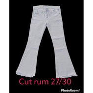 NEW WHITE WOMEN'S PANTS, CUTBRAY AND PENCIL STYLE, SUITABLE FOR AUGUST 17TH, SIZES 27 TO 34