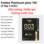 Bao cao su Feelex 003 Platinum hương nước hoa siêu mỏng nhiều gel bôi trơn
