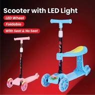 2 in 1 Kids Scooter with seat 3 Wheels Children Play Kanak Budak Mainan Toys 3 Roda Indoor Outdoor