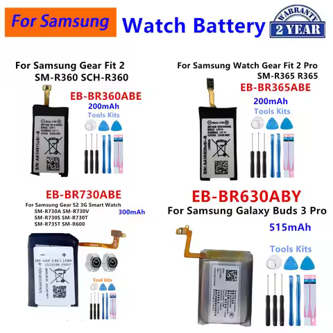 EB-BR730ABE EB-BR630ABY EB-BR360ABE EB-BR365ABE For Samsung Gear S2 3G Galaxy Buds 3 Pro Gear Fit 2 