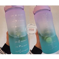 ⊙【BUY 1 FREE 1 】2 Litre Large Capacity Portable Water Bottle BPA Free Random Colour Mix Water Bottle  2L 变色大容量便携式 水壶