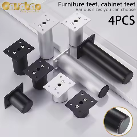 [Onuobao] 4PCS Aluminum Alloy Adjustable metal furniture Legs Sofa Feet Cabinet Feet Adjustable leg 