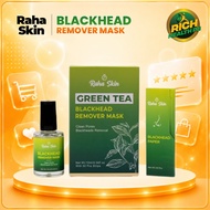 RAHA SKIN GREEN TEA BLACKHEAD REMOVER MASK 10mL with 50pcs Strips [Clean Pores, Blackhead Removal]