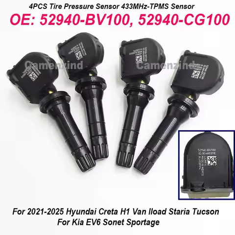 4PCS TPMS Sensor 433MHz 52940-BV100 52940-CG100 52940-Q3100 For Hyundai Creta H100 Iload Staria Tucs