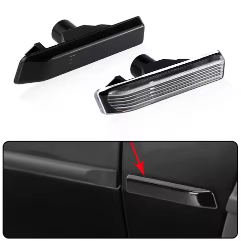 2PCS No Bulbs Side Marker Light Shells For BMW X5 E53 1999-2006 For BMW 3 Series E36 M3 Facelift mod