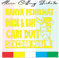 stiker mobil 3d hidup hanya penikmat rokok dan kopi untuk kaca samping mobil pickup truk dll