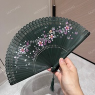 MUYIYANG Mini Retro Bamboo Folding Hand Fan Japanese Chinese Oriental Pamaypay Foldable for Women