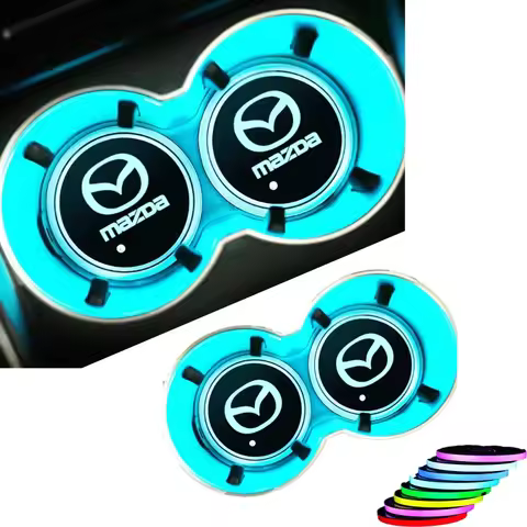 Car Led Cup Mat Light for Mazda Logo CX5 CX7 RX8 RX7 CX9 Atenza Spoiler MX5 CX3 626 Axela 323 Speed 